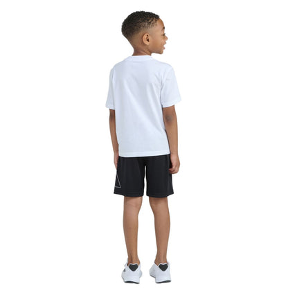 adidas Boys' 2T-7 Essential Graphic T-Shirt and Shorts, 2-Piece Set