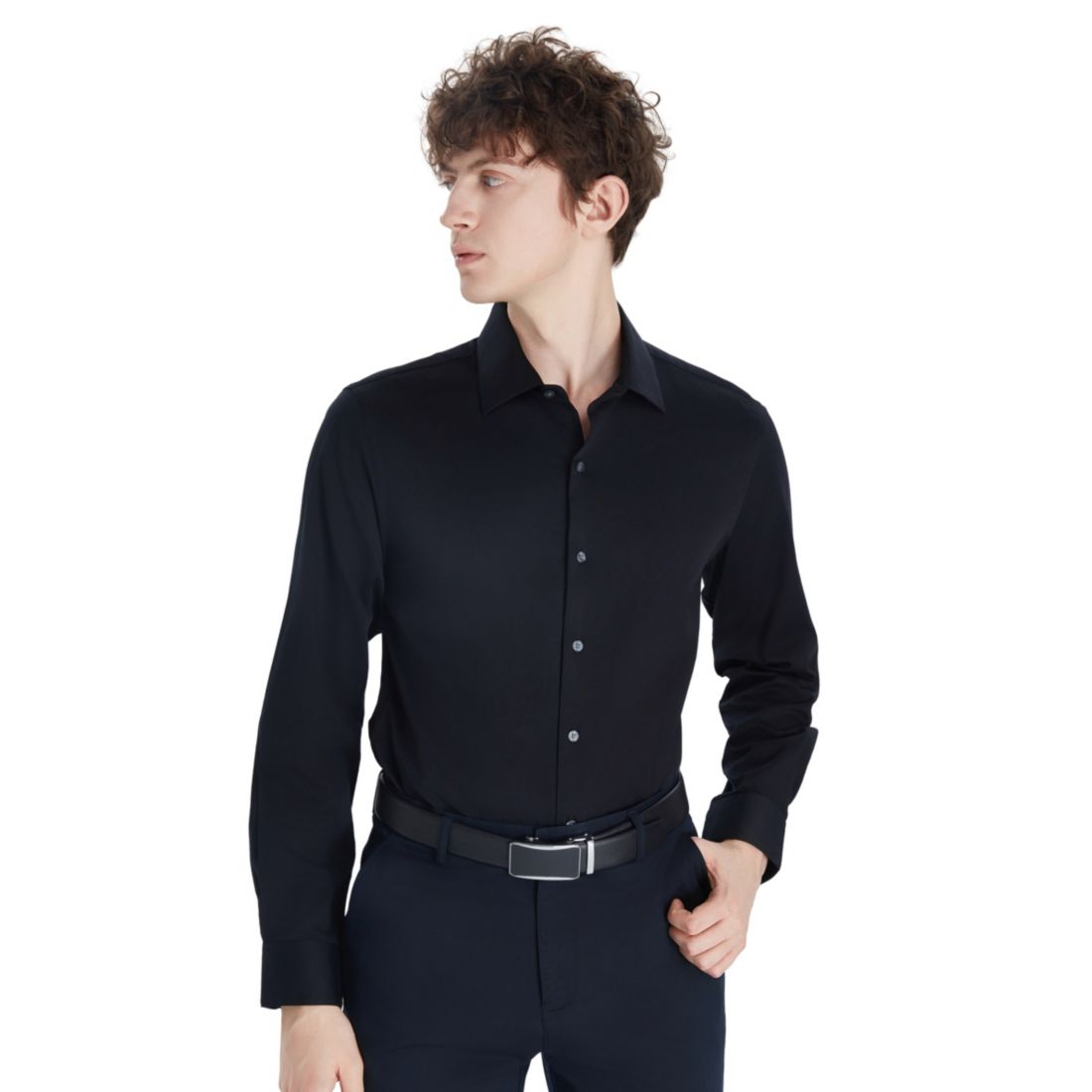 Bar Iii Men's Sateen Solid Dress Shirt, Macy's Exclusive
