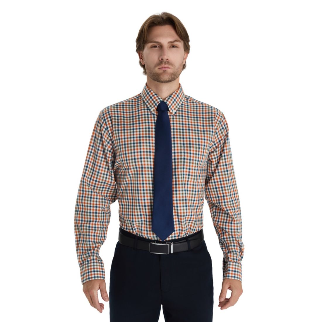 Club Room Men's Fashion Plaid Pattern Poplin Shirt, Macy's Exclusive