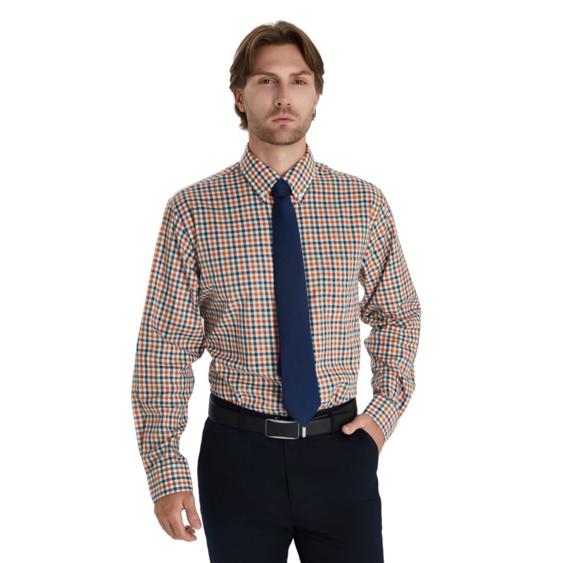 Club Room Men's Fashion Plaid Pattern Poplin Shirt, Macy's Exclusive