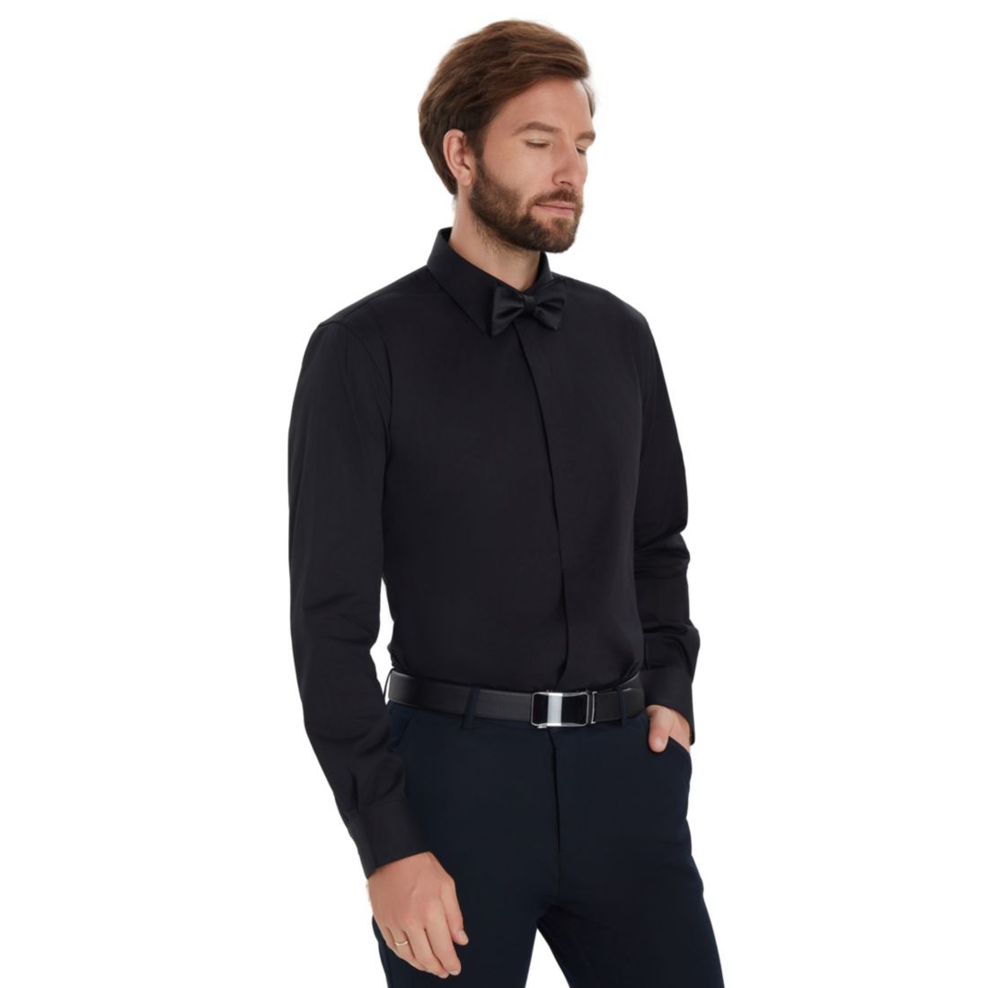 Alfani Men's Slim-Fit Formal Solid Dress Shirt, Macy's Exclusive