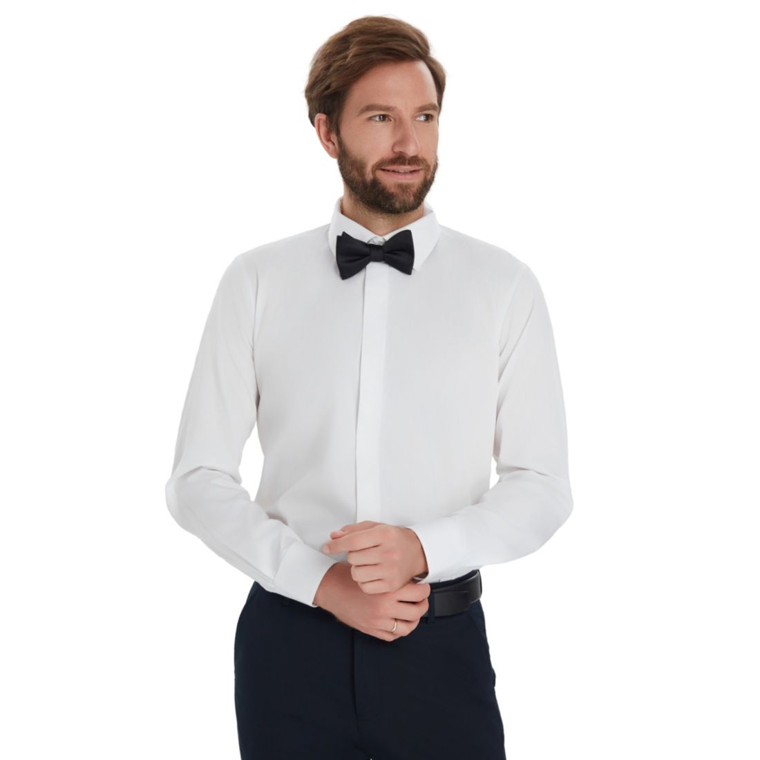 Alfani Men's Slim-Fit Formal Solid Dress Shirt, Macy's Exclusive