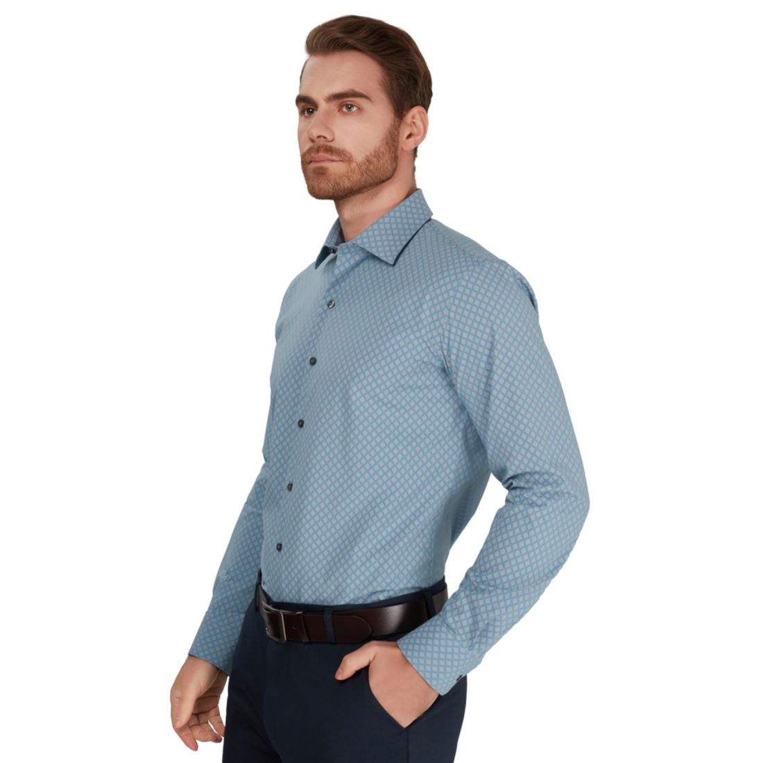 Alfani Men's Diamond Spot Slim-Fit Shirt, Macy's Exclusive