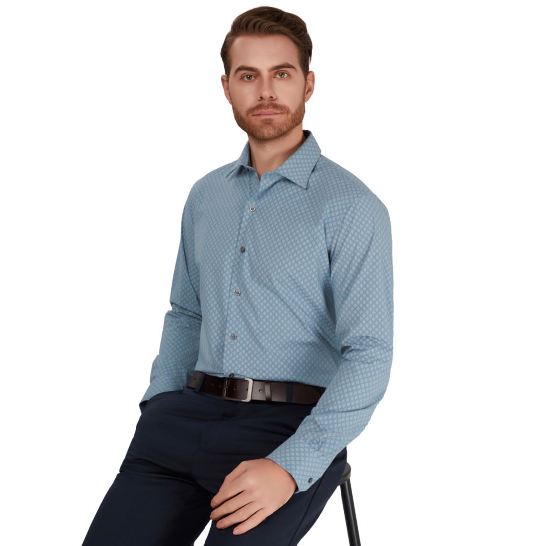 Alfani Men's Diamond Spot Slim-Fit Shirt, Macy's Exclusive