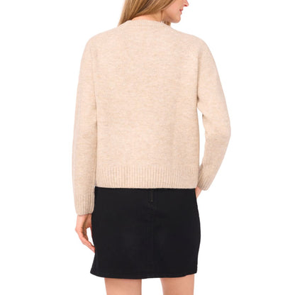 Vince Camuto Women's Embellished Detail Long Sleeve Sweater