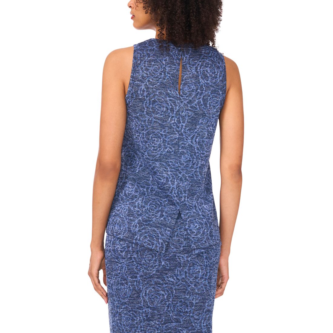 Vince Camuto Women's Textured Crewneck Sleeveless Top