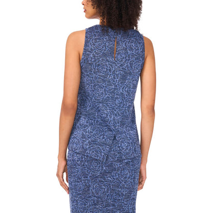Vince Camuto Women's Textured Crewneck Sleeveless Top