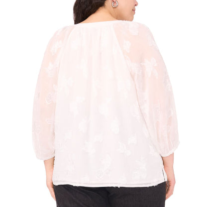 Vince Camuto Plus Size Raglan-Sleeve V-Neck Blouse