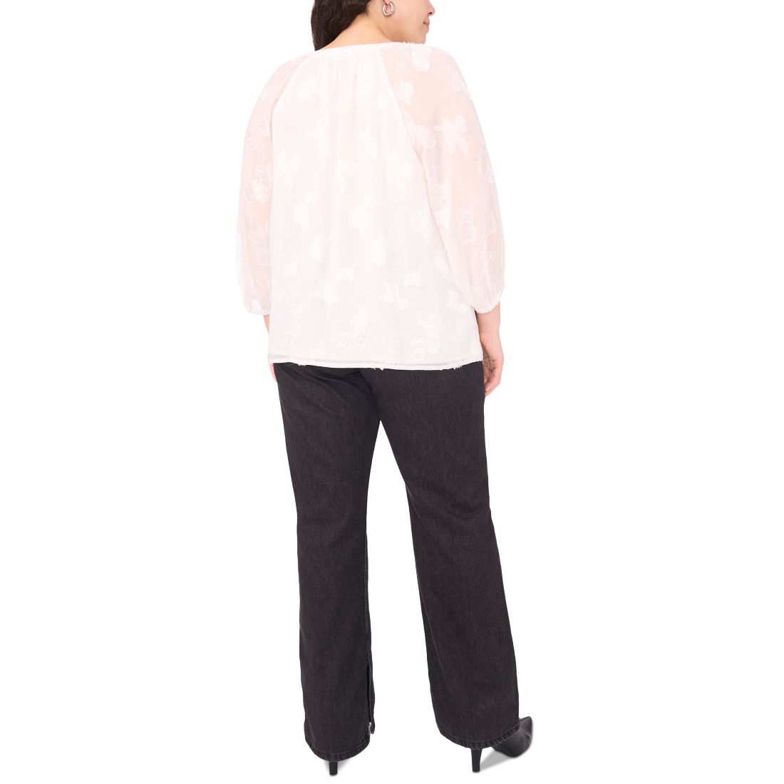 Vince Camuto Plus Size Raglan-Sleeve V-Neck Blouse