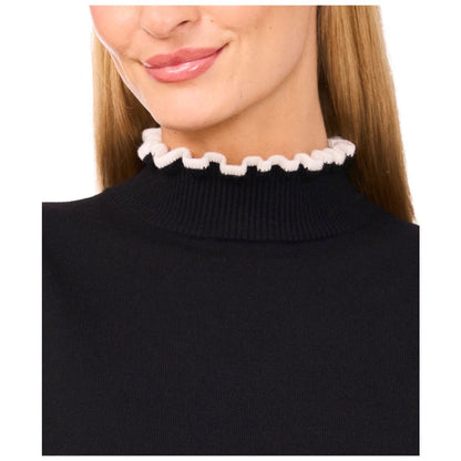 CeCe Women's Ruffle Edge Long Sleeve Sweater