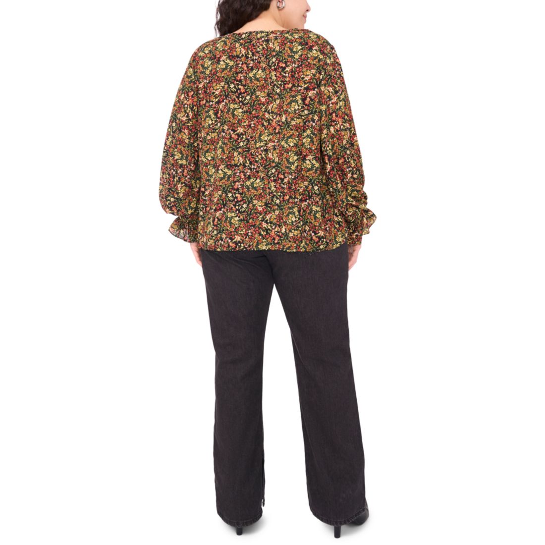 Vince Camuto Plus Size Balloon Sleeve V-Neck Blouse