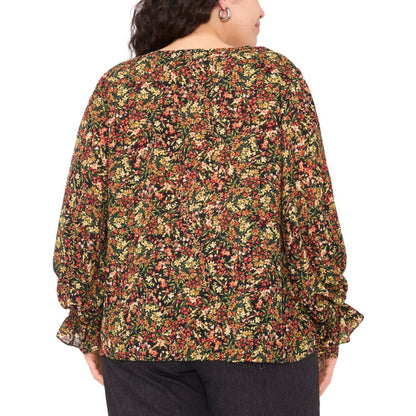 Vince Camuto Plus Size Balloon Sleeve V-Neck Blouse