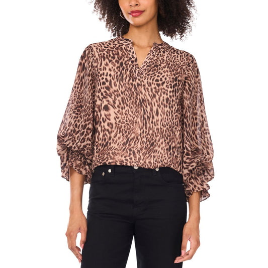 Vince Camuto Women's Long Sleeve V-Neck Blouse
