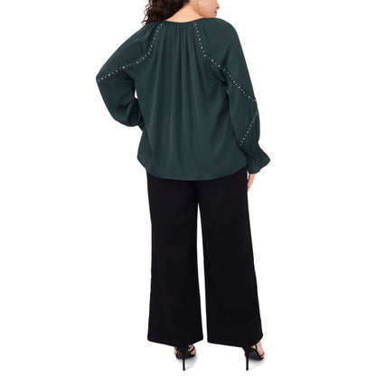 Vince Camuto Plus Size Embellished V-Neck Top