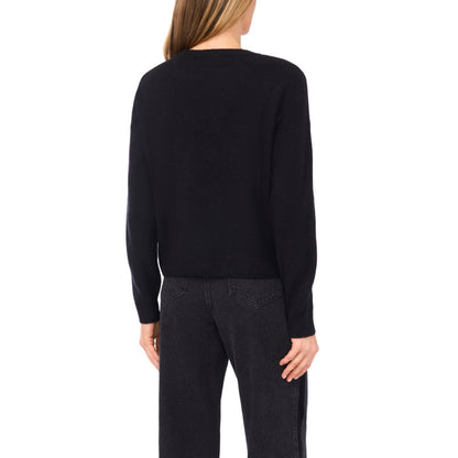 CeCe Women's Sequin Bow Long Sleeves Sweater