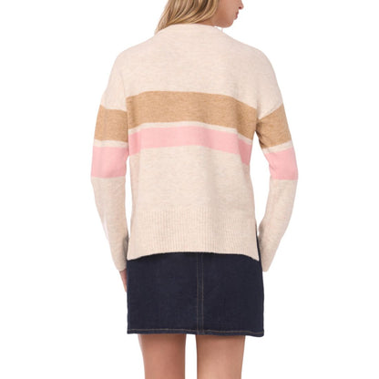 Vince Camuto Women's 2 Stripe Long-Sleeve Sweater