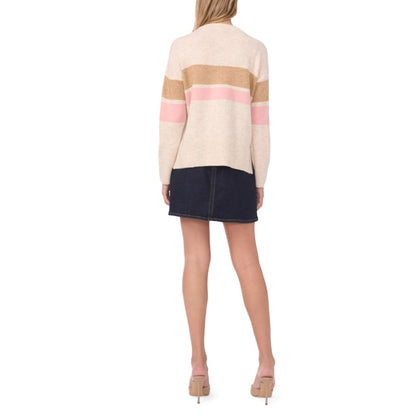 Vince Camuto Women's 2 Stripe Long-Sleeve Sweater