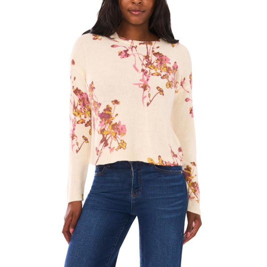 Vince Camuto Women's Electric Bouquets Crewneck Sweater