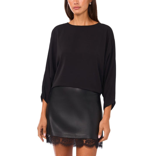 Vince Camuto Women's Dolman 3/4-Sleeves Round Neck Top