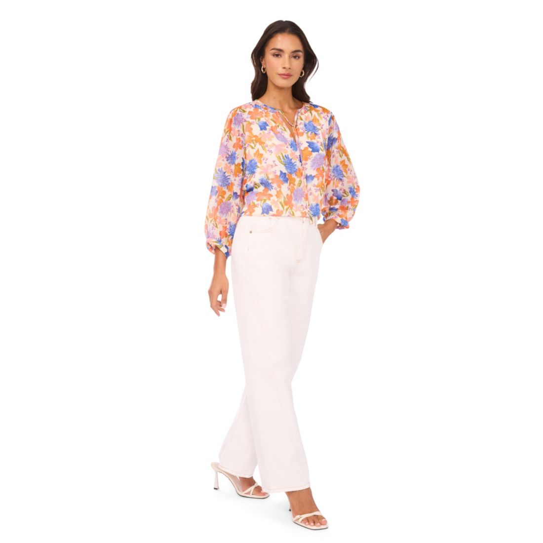 Vince Camuto Women's Ruffle Tie-Neck Blouse