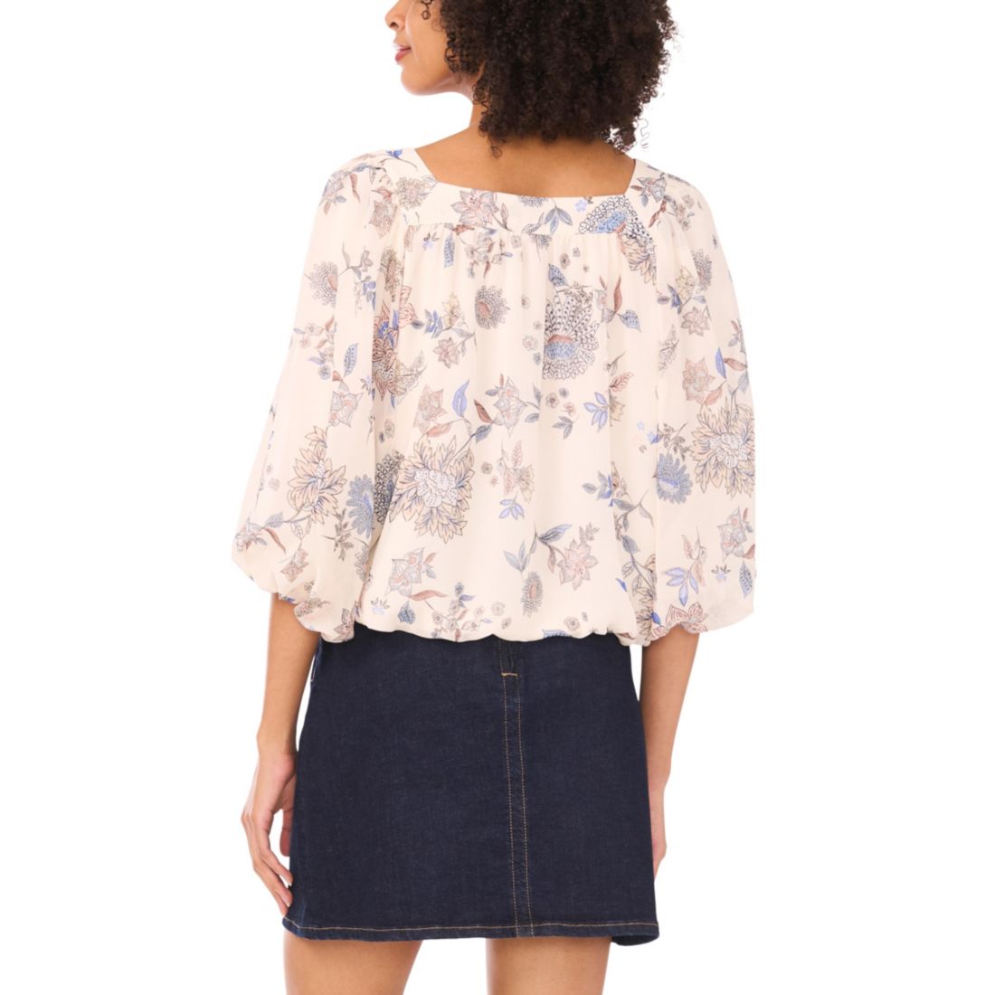 Vince Camuto Women's Square Neck Bubble Blouse