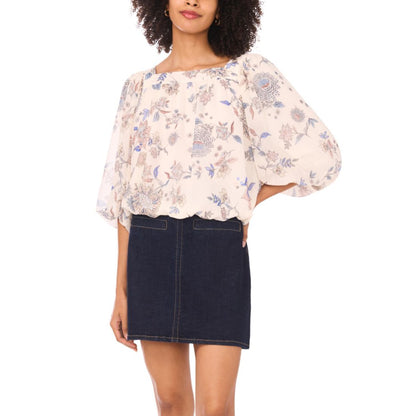 Vince Camuto Women's Square Neck Bubble Blouse