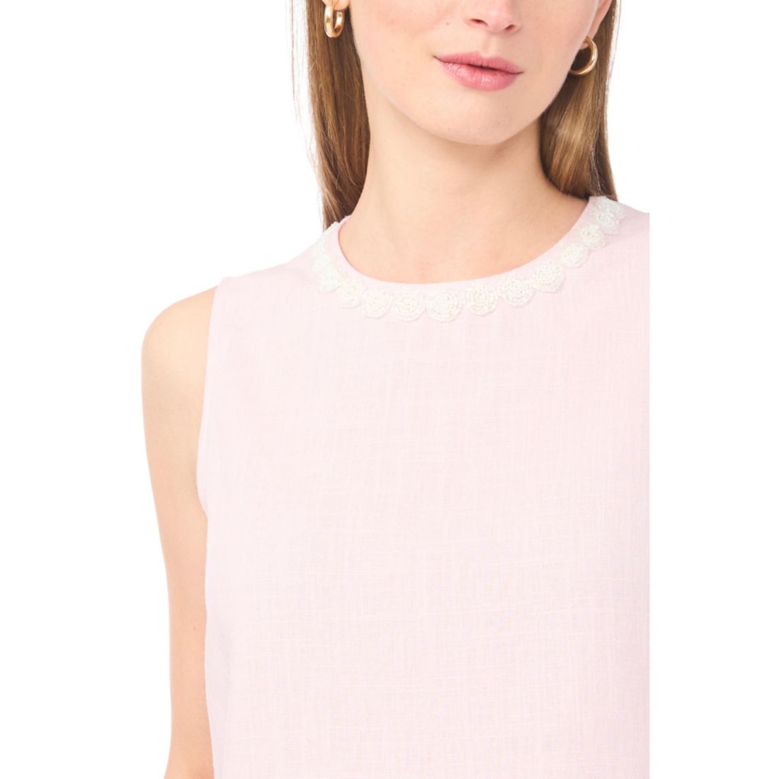 Vince Camuto Women's Sleeveless Crewneck Blouse