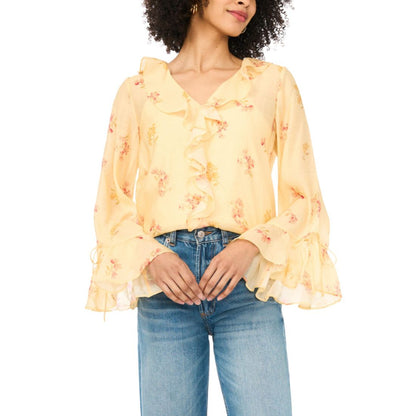 Vince Camuto Women's Long-Sleeve Ruffle Top