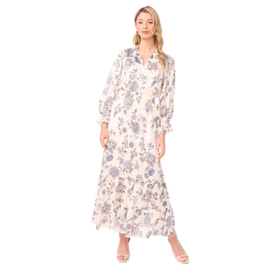Vince Camuto Women's V-Neck Long-Sleeve Maxi Dress