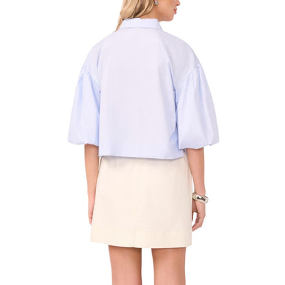 Vince Camuto Women's Bubble Short-Sleeve Button-Up Shirt