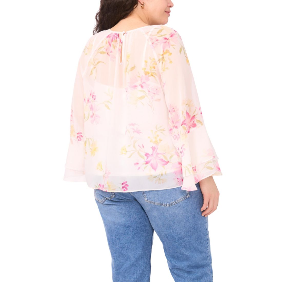 Vince Camuto Plus Size Crew Neck Printed Top