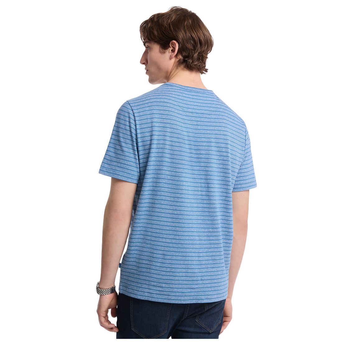 Michael Kors Men's Short Sleeve Striped Crewneck T-Shirt