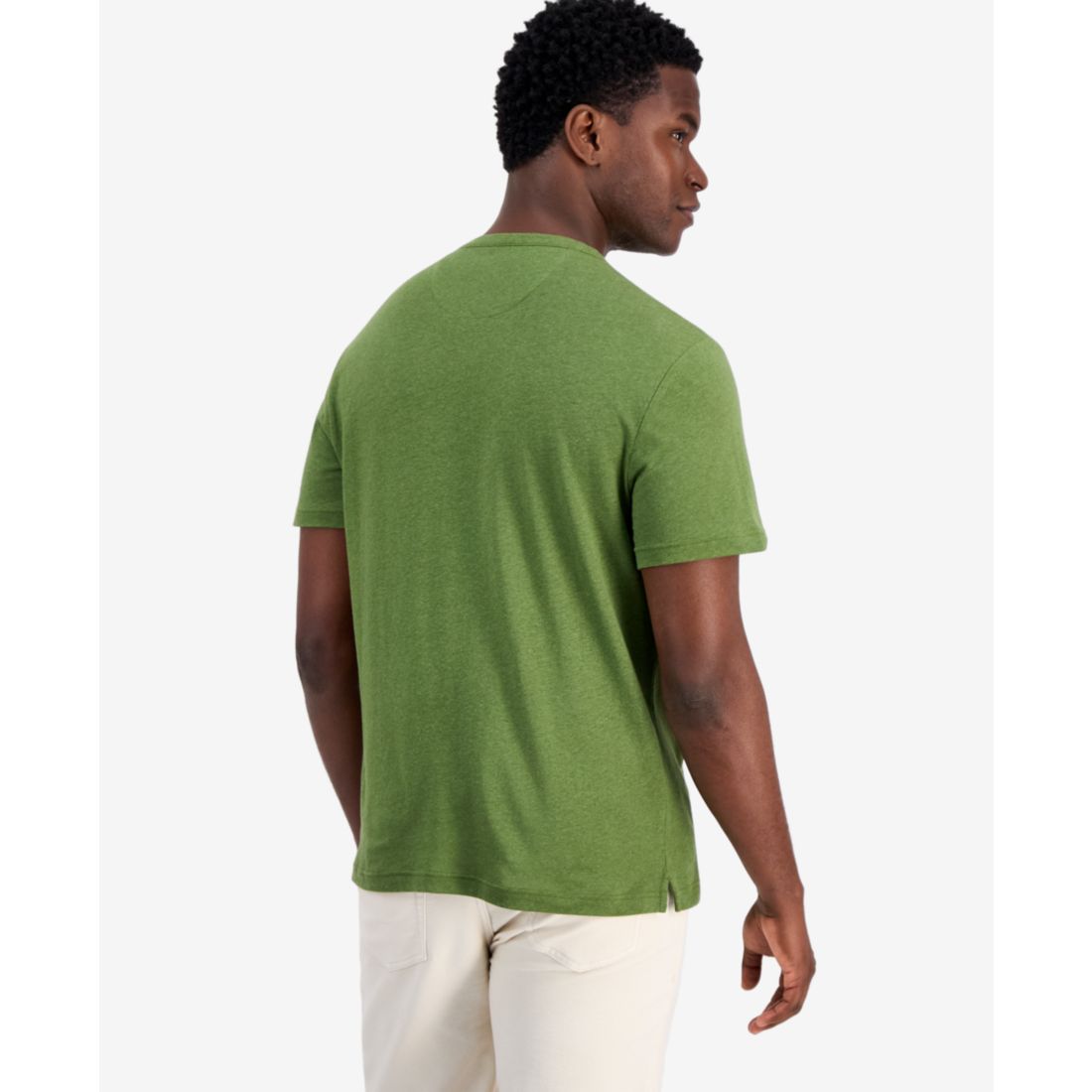 Michael Kors Men's Linen and Cotton Pocket T-Shirt