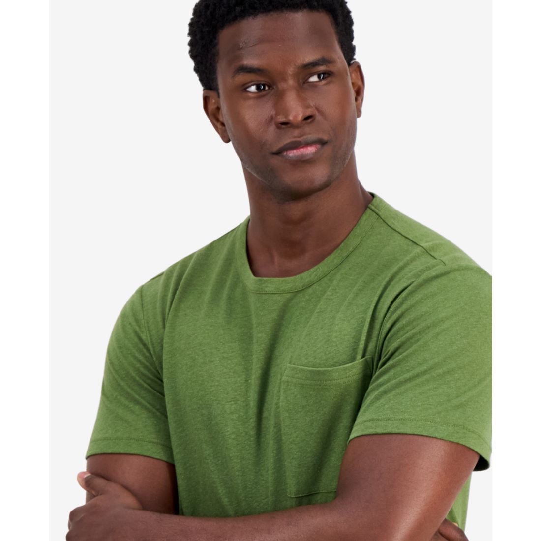 Michael Kors Men's Linen and Cotton Pocket T-Shirt