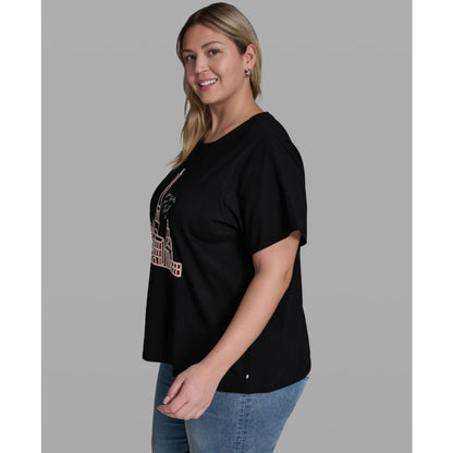Karl Lagerfeld Paris Plus Size Crewneck Graphic T-Shirt
