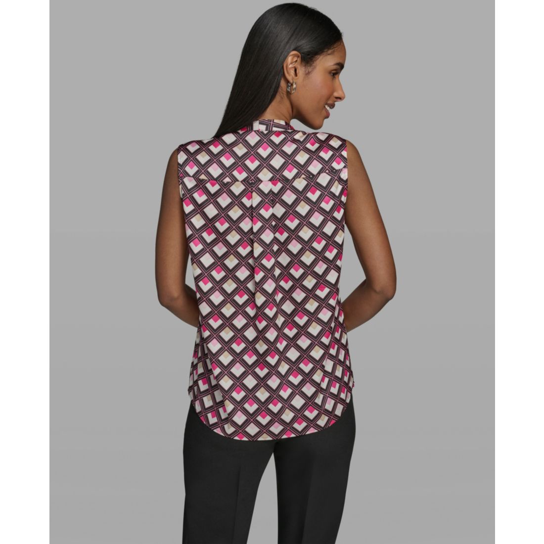 Karl Lagerfeld Paris Women's V-Neck Woven Blouse