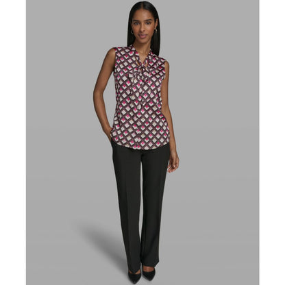 Karl Lagerfeld Paris Women's V-Neck Woven Blouse