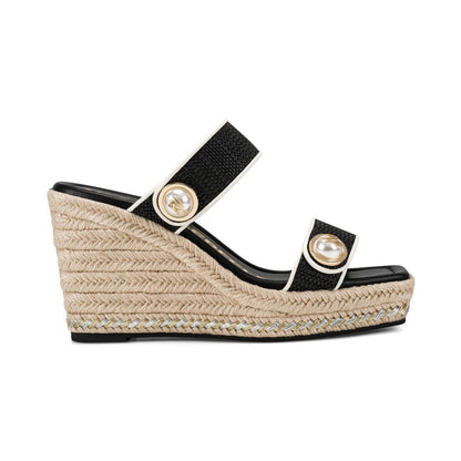 Karl Lagerfeld Paris Women's Carsen Wedge Sandals