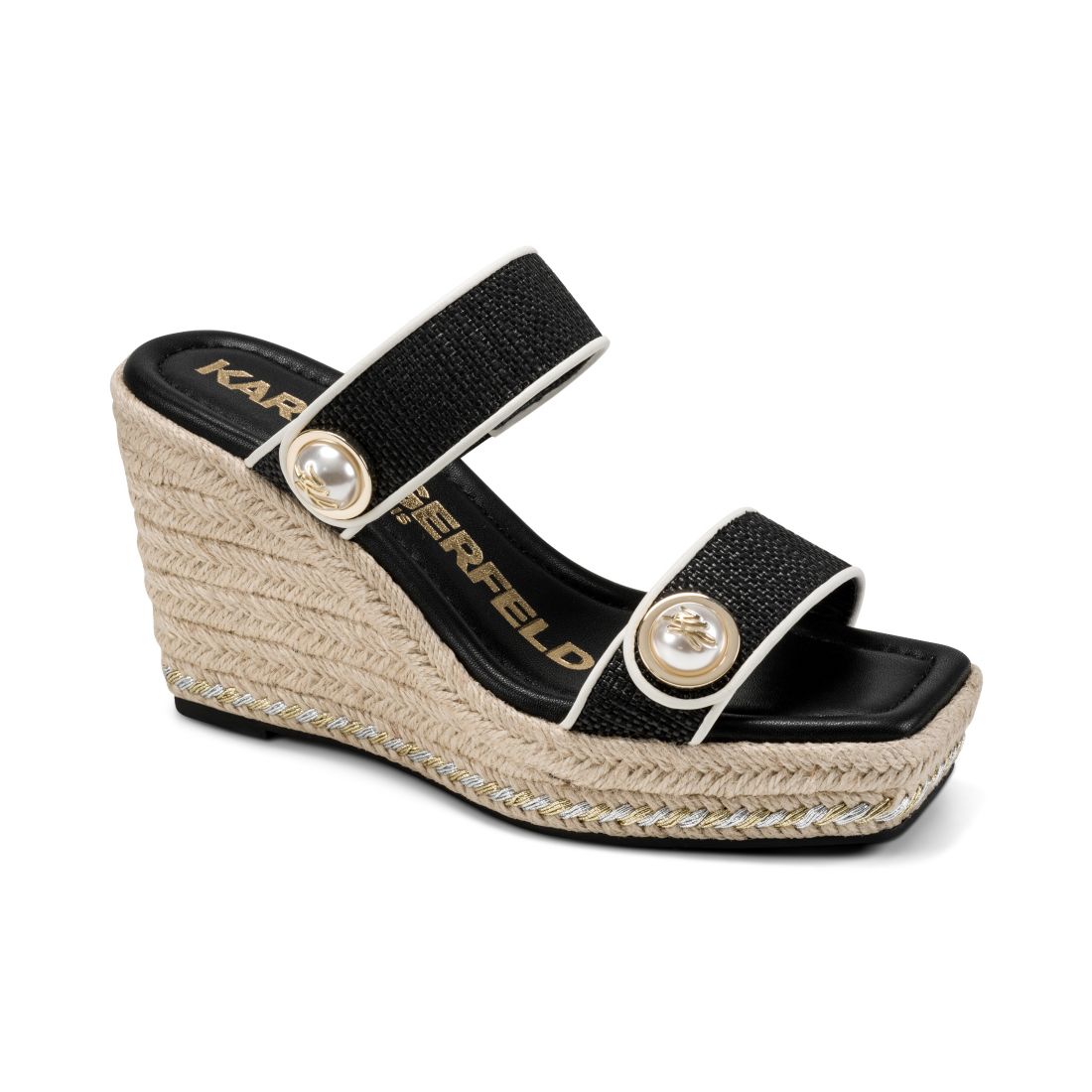 Karl Lagerfeld Paris Women's Carsen Wedge Sandals