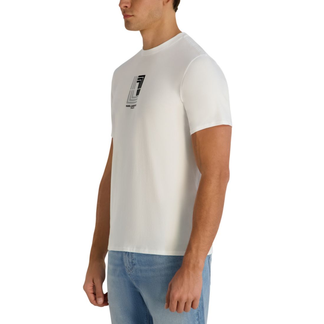 Karl Lagerfeld Paris Men's Regular-Fit Round Neck T-Shirt