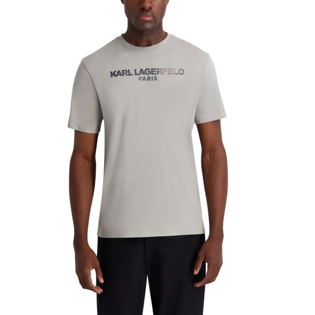 Karl Lagerfeld Paris Men's Crewneck Logo T-Shirt
