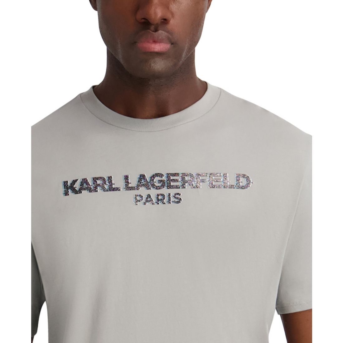 Karl Lagerfeld Paris Men's Crewneck Logo T-Shirt