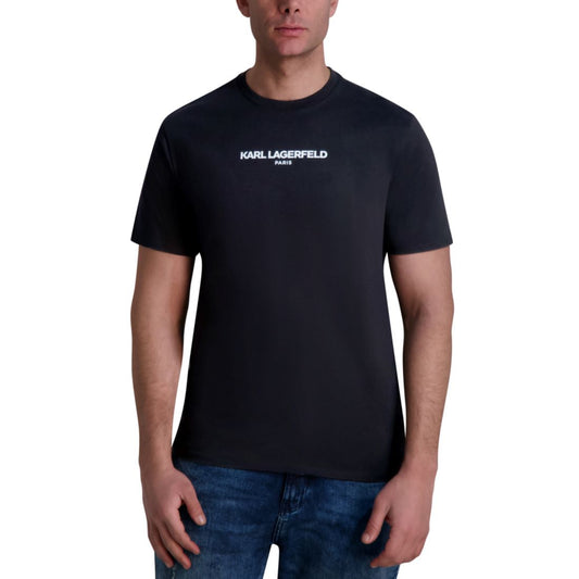 Karl Lagerfeld Paris Men's Short Sleeve Crewneck Logo T-Shirt