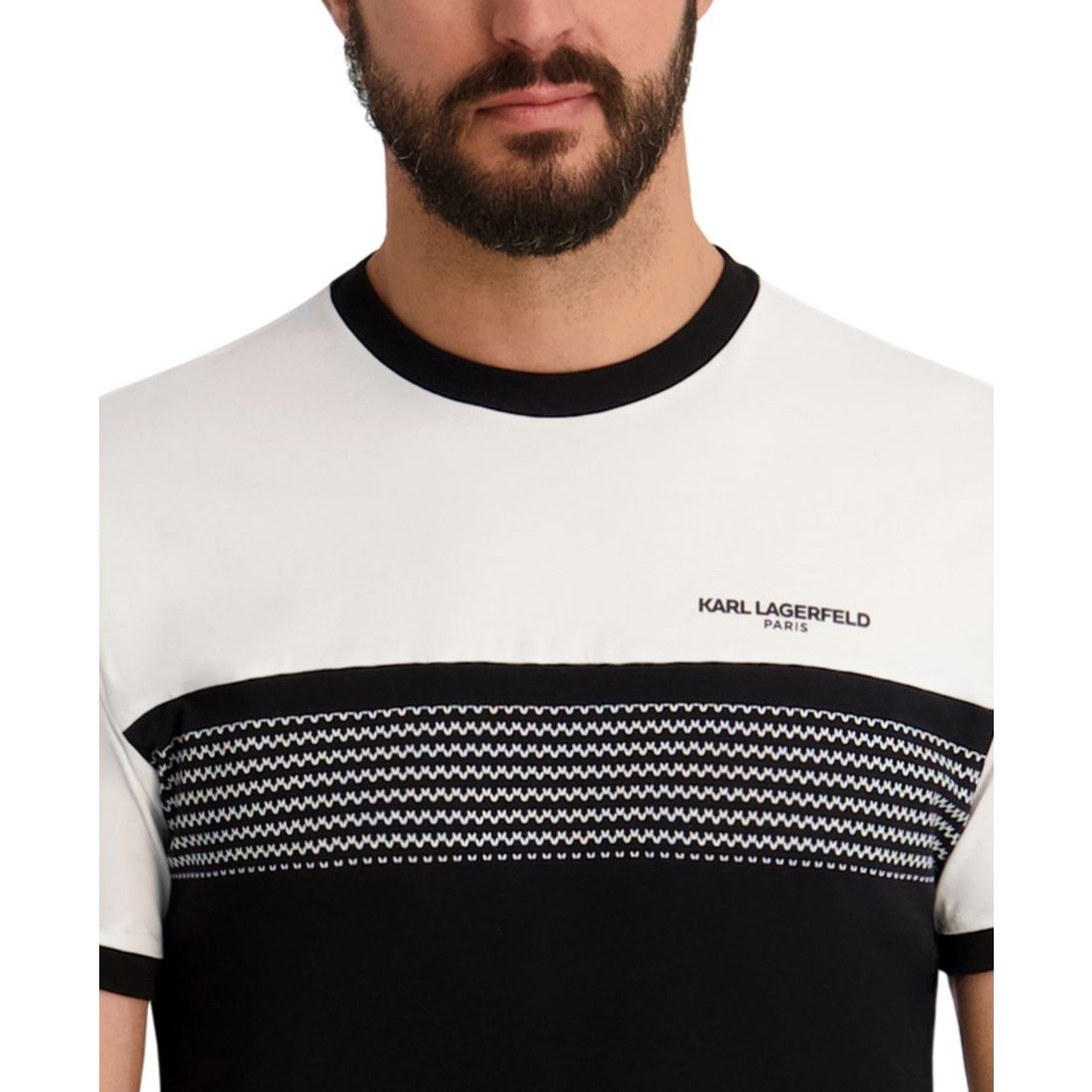 Karl Lagerfeld Paris Men's Color Block T-Shirt