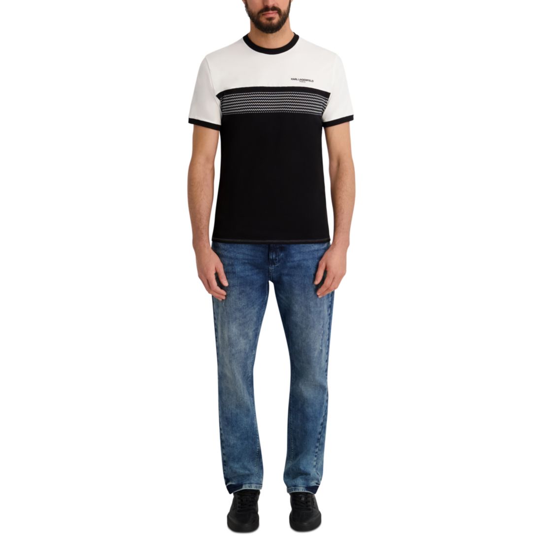 Karl Lagerfeld Paris Men's Color Block T-Shirt
