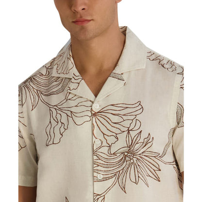 Karl Lagerfeld Paris Men's Regular-Fit Short-Sleeve Printed Floral Shirt
