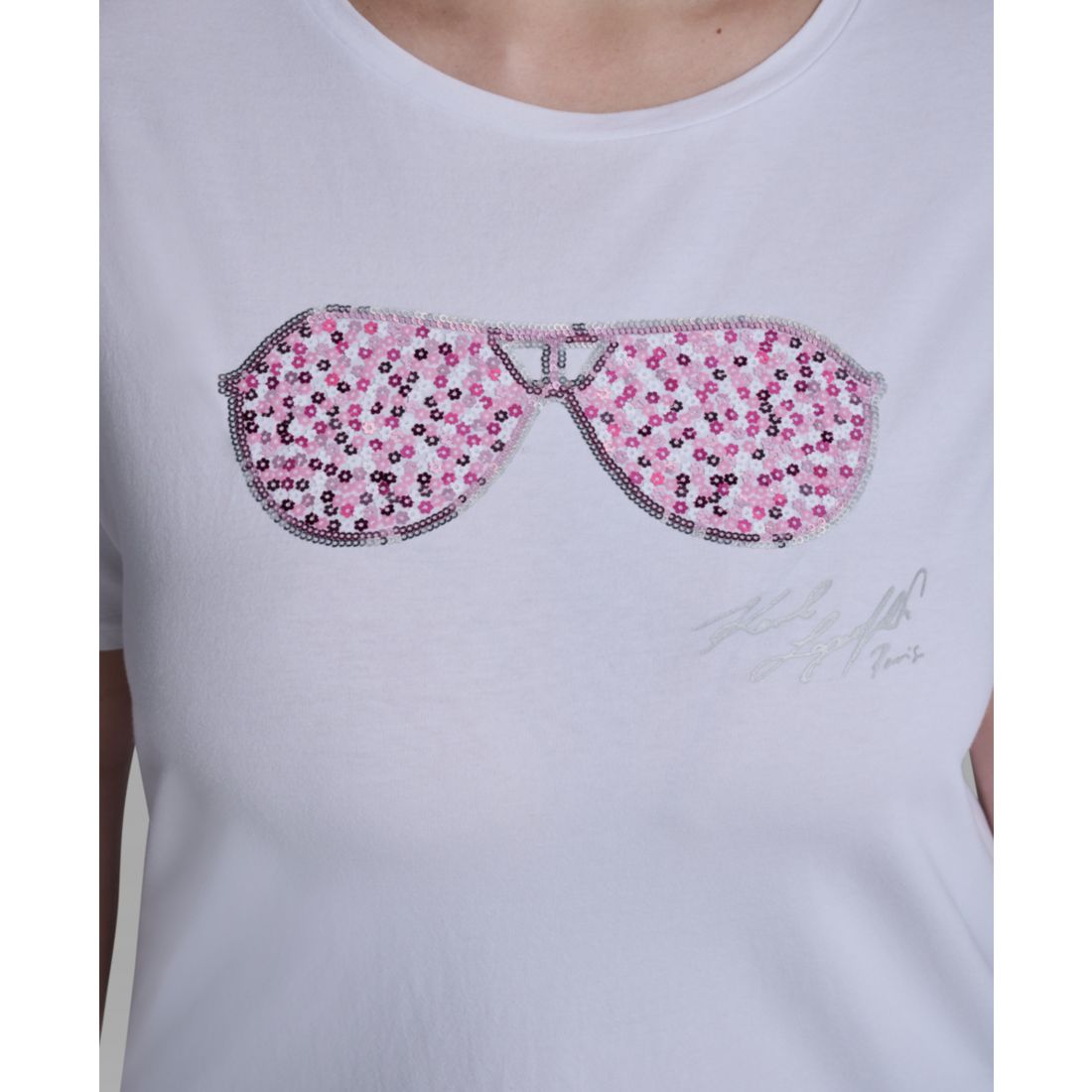 Karl Lagerfeld Paris Plus Size Short-Sleeve Crew Neck Top