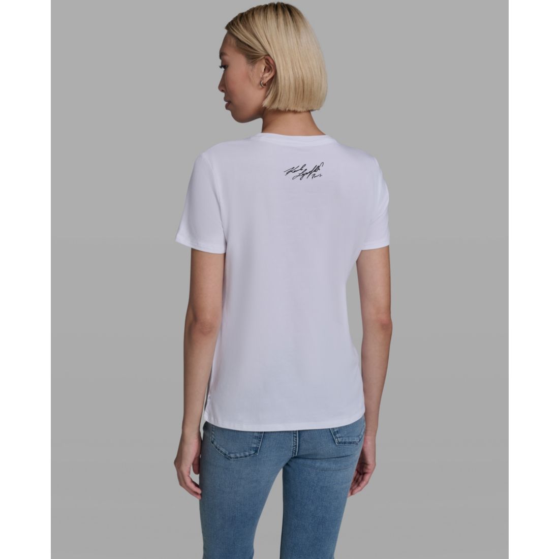 Karl Lagerfeld Paris Women's Short-Sleeve Crewneck T-Shirt
