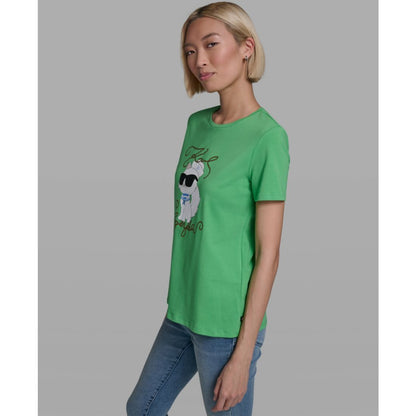 Karl Lagerfeld Paris Women's Short-Sleeve Crewneck T-Shirt