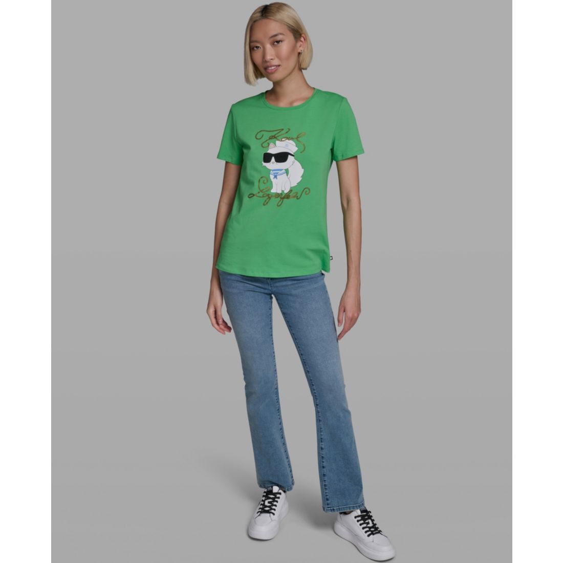 Karl Lagerfeld Paris Women's Short-Sleeve Crewneck T-Shirt